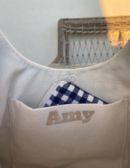 Personalized Handmade Gingham Bow Hobo Bag: Unique Black Checkered Linen Fabric with Ribbon Shoulder Bag