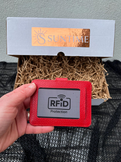 Personalized Gift for Mom : 5 Pcs Genuine Leather Burgundy Set, Custom Name Genuine Leather Gift Set for Mother's Day