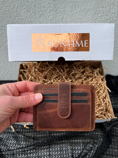 Personalized Leather Gift Set for Mom: Genuine Leather Handbag with Matching Card Holder, Pouch and Heart Bag Charm, Custom Gift Box